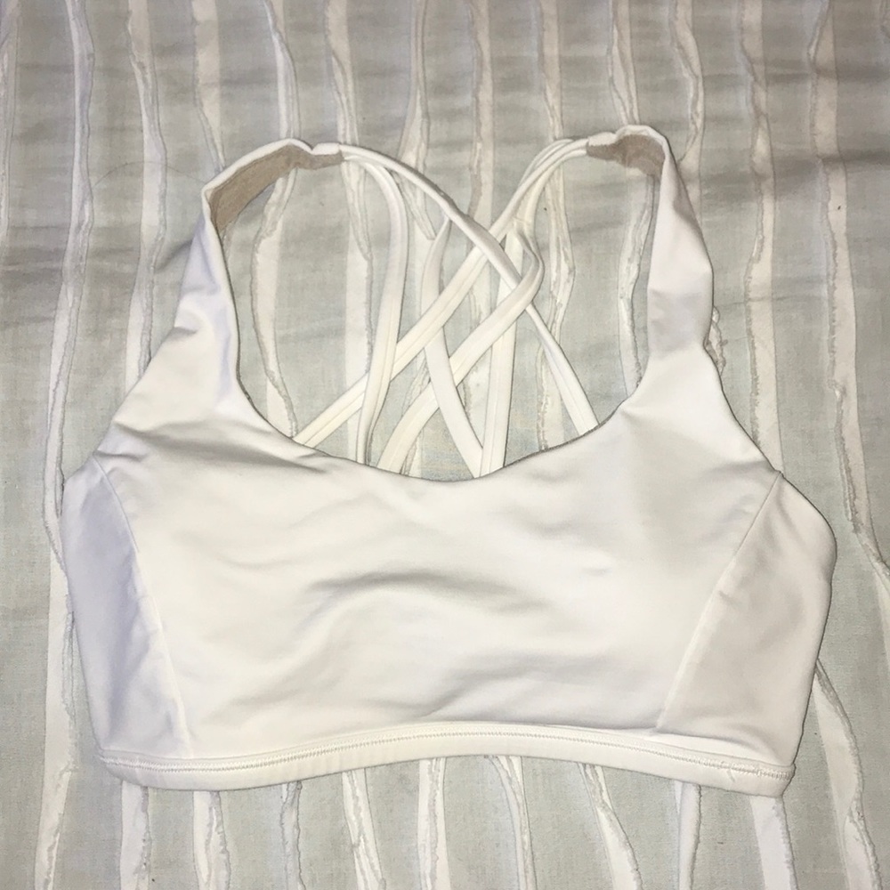 Lululemon cross-back white sports bra